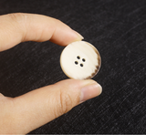 HENGC 4 Holes Large Wood Yellow Resin Buttons