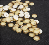 HENGC 4 Holes Large Wood Yellow Resin Buttons