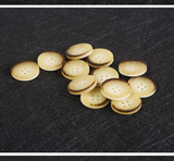 HENGC 4 Holes Large Wood Yellow Resin Buttons