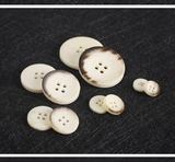 HENGC 4 Holes Large Wood Yellow Resin Buttons