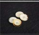 HENGC 4 Holes Large Wood Yellow Resin Buttons