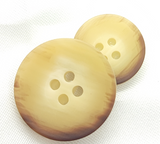 HENGC 4 Holes Large Wood Yellow Resin Buttons