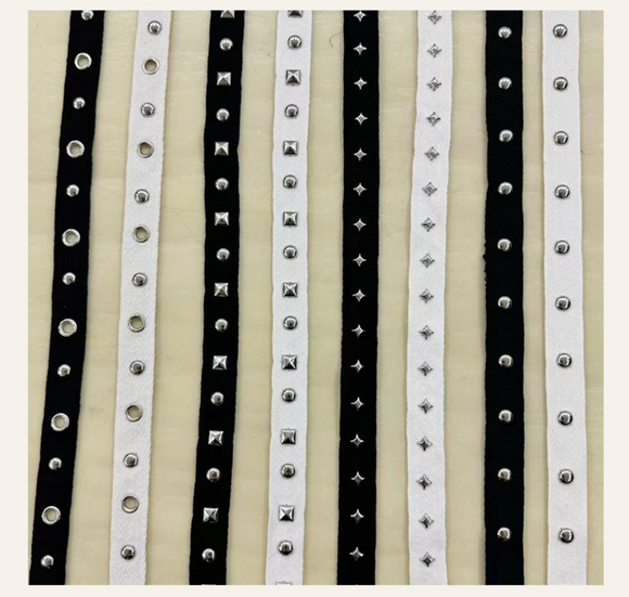 Studs on herringbone tape