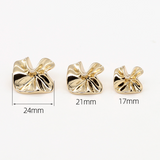 NEW-Scrunched metal shank buttons