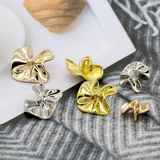 NEW-Scrunched metal shank buttons