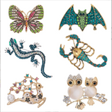 New - Diamante broches
