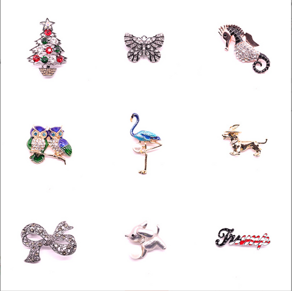 Flamingo bird brooches