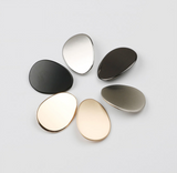 Egg shape metal shank buttons