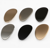Egg shape metal shank buttons