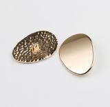 Egg shape metal shank buttons