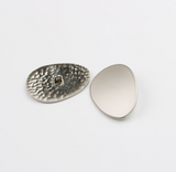 Egg shape metal shank buttons