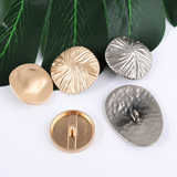 Egg shape metal shank buttons