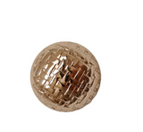 Woven crossed shank buttons with letter M