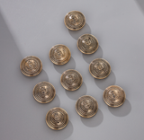 Crest Emblem Metal Shank Buttons