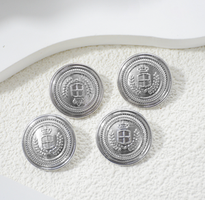 Crest Emblem Metal Shank Buttons