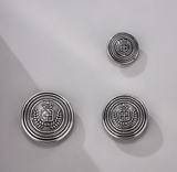 Crest Emblem Metal Shank Buttons