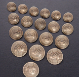 Crest Emblem Metal Shank Buttons