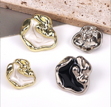 New - irregular two tone color shank buttons