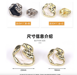 New - irregular two tone color shank buttons