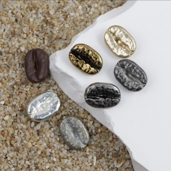 New - coffeebean shank buttons