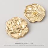 New - metal rose shank buttons