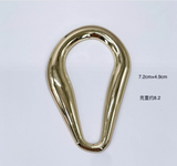NEW-Hammered odd metal ring buckle