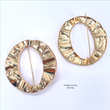 NEW-Hammered odd metal ring buckle