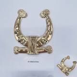 NEW-Hammered odd metal ring buckle