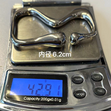 NEW-Hammered odd metal ring buckle