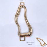 NEW-Hammered odd metal ring buckle