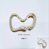 NEW-Hammered odd metal ring buckle