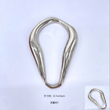 NEW-Hammered odd metal ring buckle