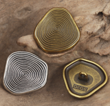 New - Swirle metal shank buttons