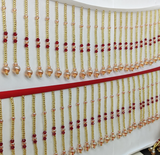 Dangling Crystal Beaded fringe on ribbon
