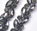 Custom Colors Precious Glass Rhinestone Chain Trim for Clothes/shoes/bags Accessories