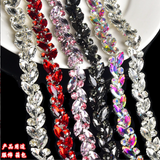 Custom Colors Precious Glass Rhinestone Chain Trim for Clothes/shoes/bags Accessories