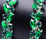 Custom Colors Precious Glass Rhinestone Chain Trim for Clothes/shoes/bags Accessories