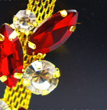 Custom Colors Precious Glass Rhinestone Chain Trim for Clothes/shoes/bags Accessories