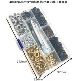 Eyelet set - multi color eyelet with manual dyeset