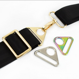{2025 NEW}Metal Adjuster Triangle Ring with Bar Swivel Clip D Dee Buckle