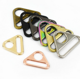 {2025 NEW}Metal Adjuster Triangle Ring with Bar Swivel Clip D Dee Buckle