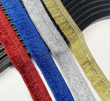 Lurex threading fringe