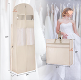 {2026 NEW} Wedding Dress Garment Bag with Zipper Closure and Shoe Pockets