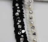 {2026 NEW} Decoration trims with pearl and rhinestone