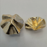 {2026 NEW} Oversized pleated gold-toned metal buttons