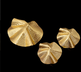 {2026 NEW} Oversized pleated gold-toned metal buttons