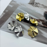 {2026 NEW} Oversized pleated gold-toned metal buttons