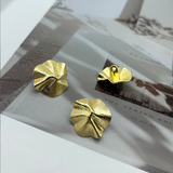 {2026 NEW} Oversized pleated gold-toned metal buttons