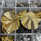 {2026 NEW} Oversized pleated gold-toned metal buttons