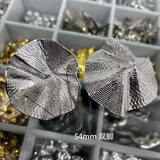 {2026 NEW} Oversized pleated gold-toned metal buttons
